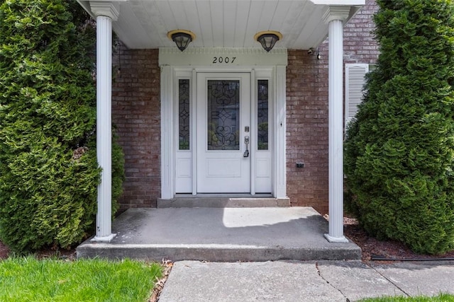 2007 Garrick Dr, Churchill Boro, PA 15235 - entrance to property featuring brick siding and covered porch