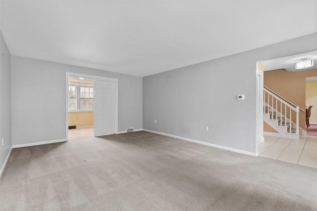 2007 Garrick Dr, Churchill Boro, PA 15235 - spare room with visible vents, baseboards, carpet flooring, and stairs