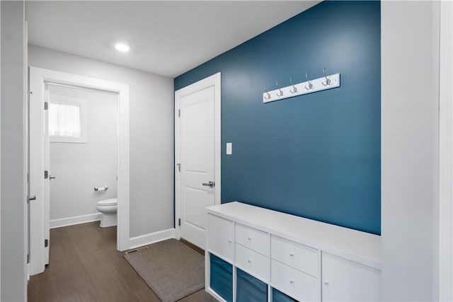 342 Juniper Way, Peters Twp, PA 15317 - interior space with recessed lighting, toilet, wood finished floors, and baseboards