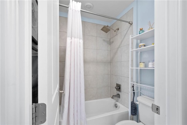 342 Juniper Way, Peters Twp, PA 15317 - full bath featuring shower / bath combination with curtain and toilet