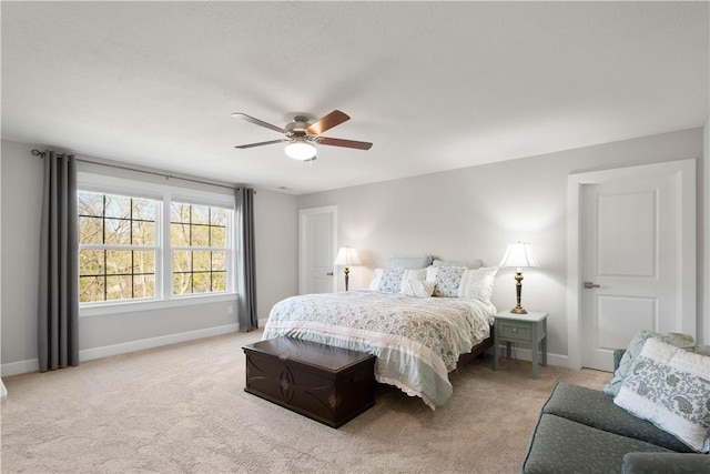 342 Juniper Way, Peters Twp, PA 15317 - bedroom featuring light colored carpet, baseboards, and a ceiling fan