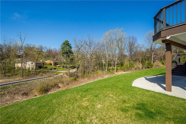 342 Juniper Way, Peters Twp, PA 15317 - view of yard featuring a balcony, a patio area, and stairs