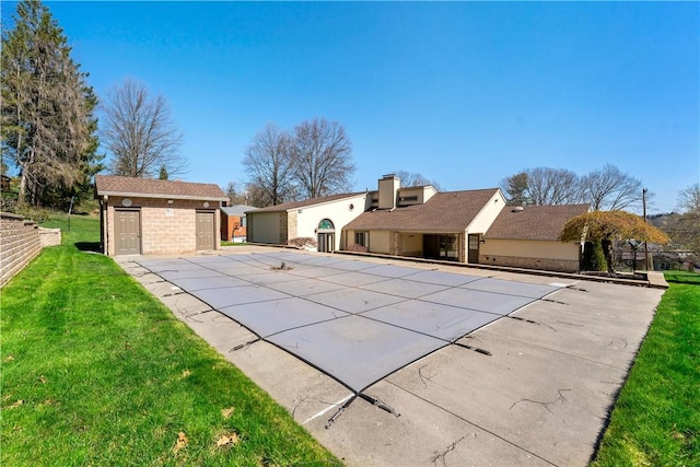 86 Lambeth Dr, Upper St Clair, PA 15241 - community pool with a yard, a patio area, and an outbuilding