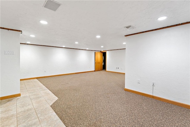 86 Lambeth Dr, Upper St Clair, PA 15241 - finished below grade area featuring light colored carpet, baseboards, and recessed lighting