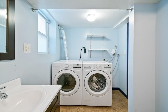 814 Greenfield Ave, Greenfield, PA 15217 - laundry room with a sink and independent washer and dryer