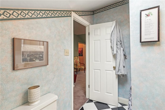 1319 Sheffield St, Manchester, PA 15233 - bathroom featuring toilet, tile patterned floors, and baseboards