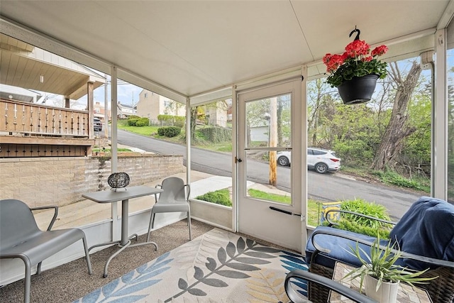 sunroom / solarium with a wealth of natural light