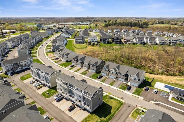 birds eye view of property featuring a residential view