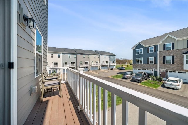 balcony featuring a residential view