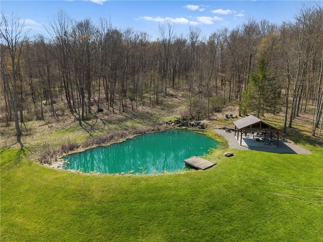 exterior space with a gazebo