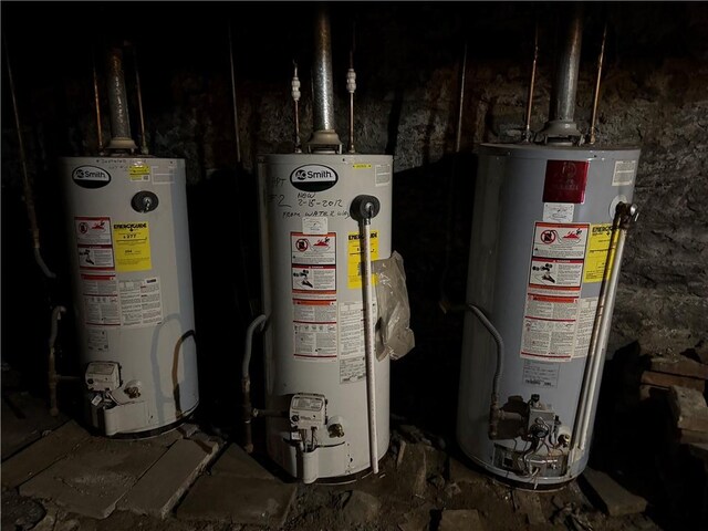 2106 Sarah St, South Side, PA 15203 - utility room featuring gas water heater