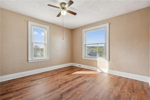 400 Allison Ave, City Of Washington, PA 15301 - empty room with ceiling fan, baseboards, and wood finished floors