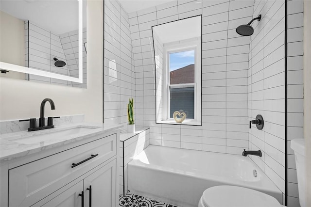 16 Fordham Ave, West View, PA 15229 - bathroom with vanity,  shower combination, and toilet