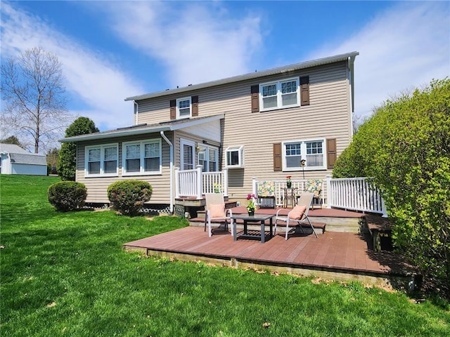202 Hilltop Dr, Center Twp But, PA 16001 - back of property with a wooden deck and a lawn