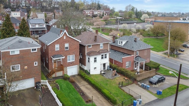 birds eye view of property featuring a residential view