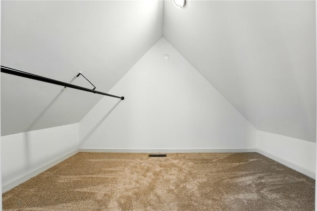 1125 Griswold St, Sharon, PA 16146 - spacious closet featuring visible vents, lofted ceiling, and carpet flooring