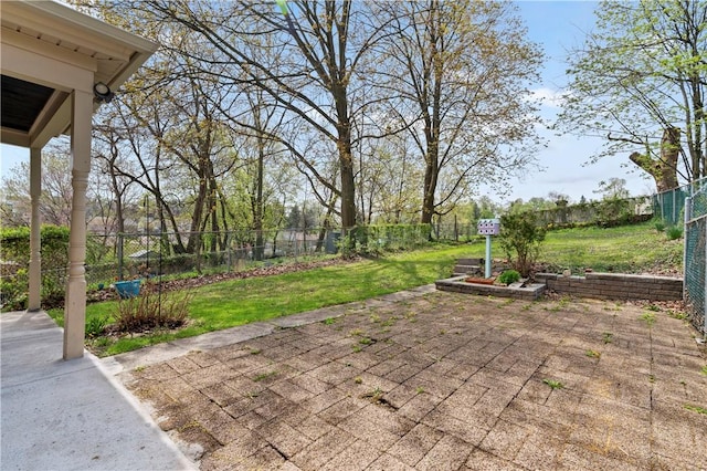view of patio with a fenced backyard