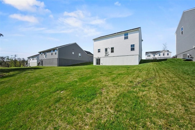 167 Alta Vista Dr, Imperial, PA 15126 - rear view of house with a lawn and central AC unit