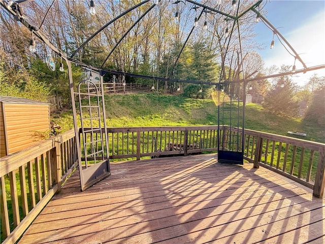 view of wooden deck