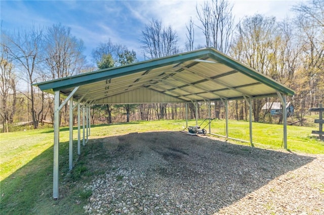 2939 Perry Hwy, Perry Twp Mer, PA 16130 - view of parking / parking lot featuring a carport and gravel driveway