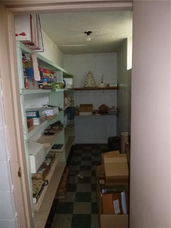 view of storage room