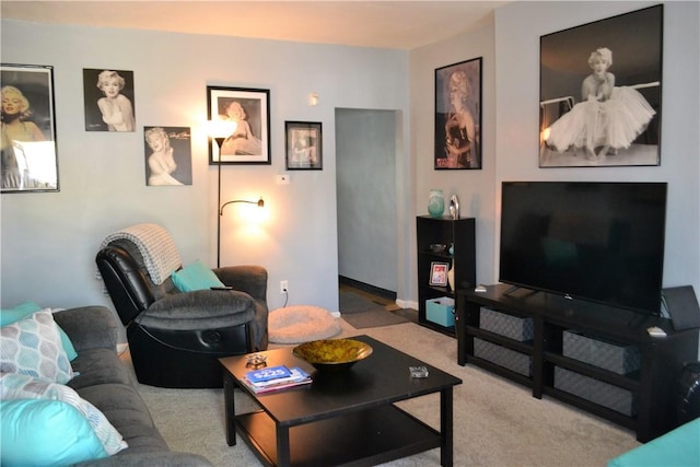 view of carpeted living room