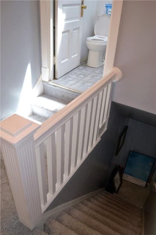 view of stairway