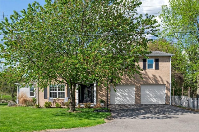 1503 Grandview Way, Sewickley, PA 15143 - view of property hidden behind natural elements with concrete driveway, brick siding, and a garage