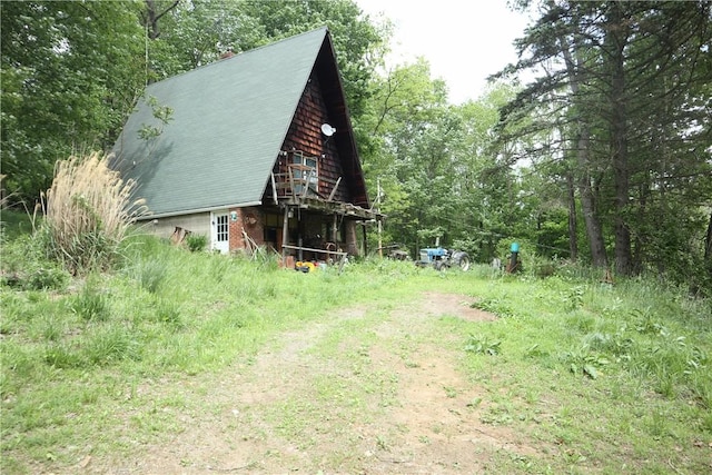 27 S California Dr, W Pike Run Twp, PA 15427 - view of home's exterior with a barn