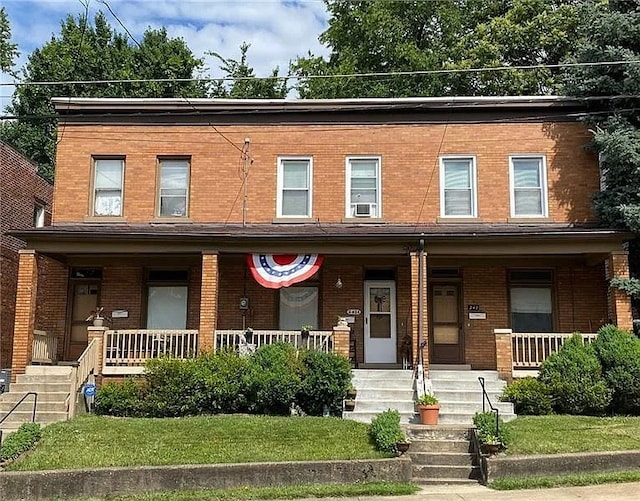 242-244 Shaler St, Mt Washington, PA 15211 - view of front of home with a porch and brick siding