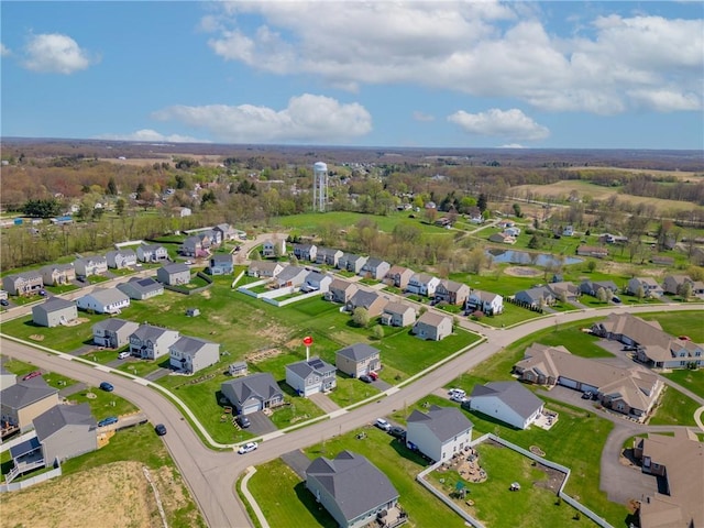 drone / aerial view with a residential view