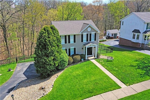 290 Shady Glen Dr, Moon/Crescent Twp, PA 15108 - view of front of house with a forest view