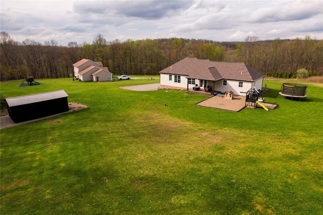 109 Brianna Ln, Oakland Twp, PA 16025 - drone / aerial view with a wooded view