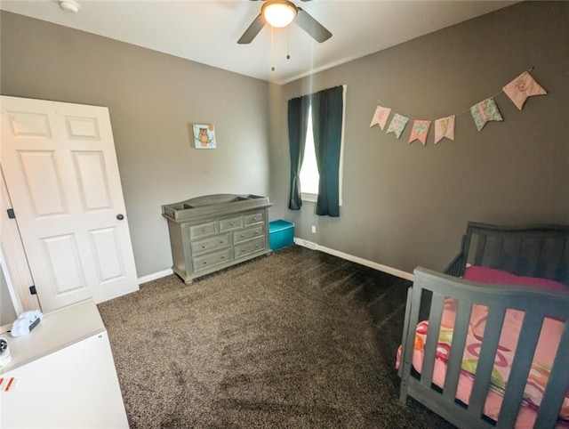 109 Brianna Ln, Oakland Twp, PA 16025 - bedroom featuring carpet flooring, ceiling fan, and baseboards