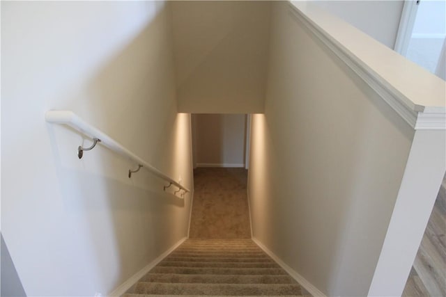 3026 Audrey Dr, Hempfield Twp Wml, PA 15601 - staircase featuring carpet floors and baseboards