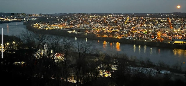 water view with a view of city lights