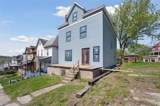 view of front facade featuring a residential view