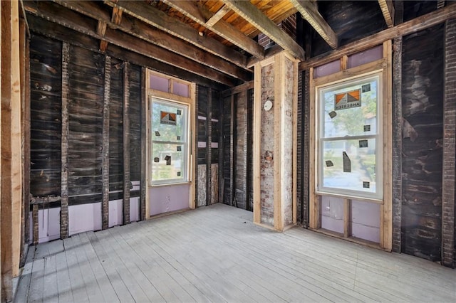 miscellaneous room with a wealth of natural light and wood-type flooring