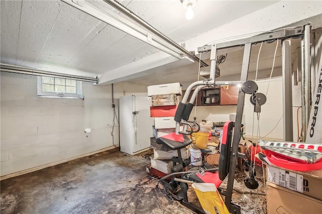940 Fredonia Rd, Perry Twp Mer, PA 16130 - garage featuring freestanding refrigerator