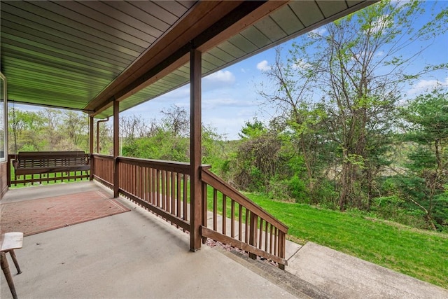 view of patio featuring covered porch