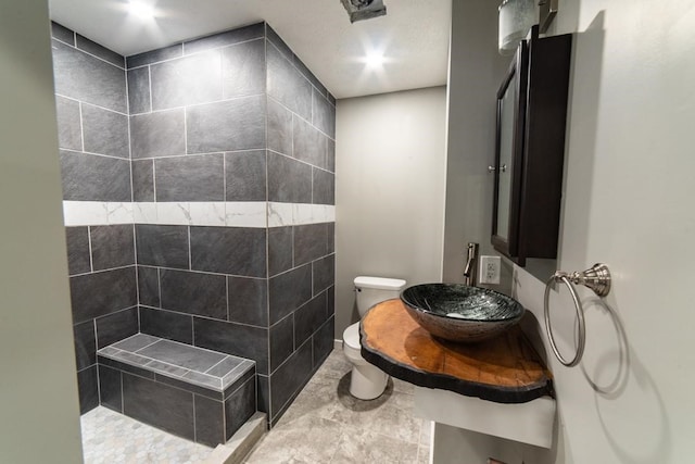 3052 Phelan Way, Polish Hill, PA 15219 - full bathroom with toilet, a tile shower, and a sink