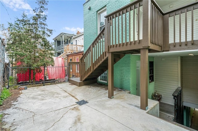3052 Phelan Way, Polish Hill, PA 15219 - view of patio with fence, stairway, and a wooden deck