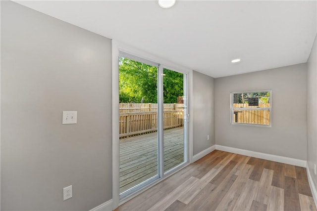 1507 Allegheny Ave, Manchester, PA 15233 - doorway featuring recessed lighting, wood finished floors, and baseboards
