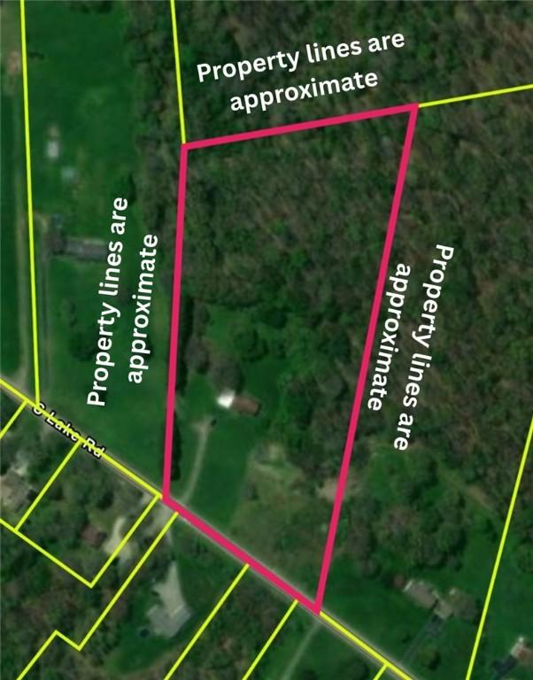 1025 S Lake Rd, Pa, PA 16137 - aerial view of property's location featuring property parcel outlined