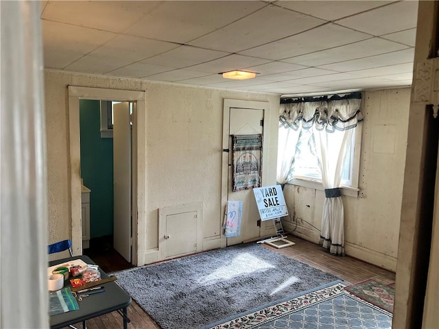 spare room with wood finished floors