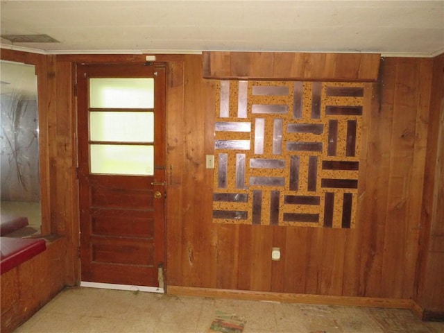 1185 Colgate Dr, Monroeville, PA 15146 - foyer featuring wooden walls and stairs