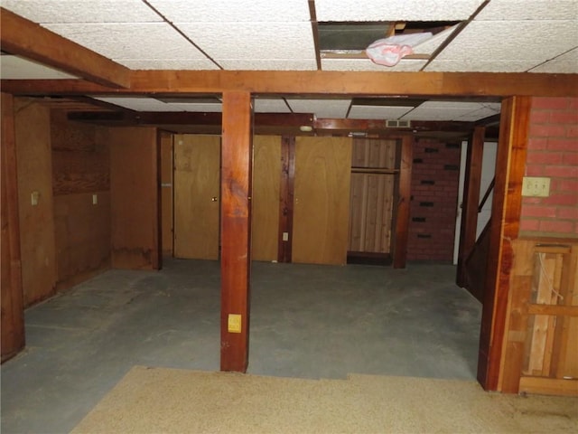 1185 Colgate Dr, Monroeville, PA 15146 - finished below grade area with a drop ceiling