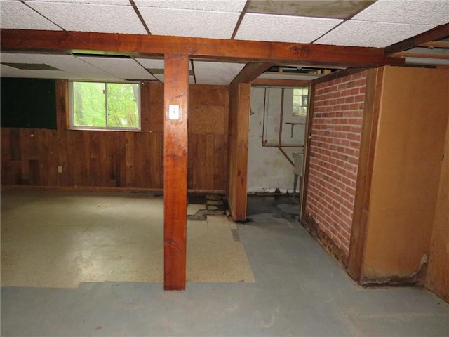 1185 Colgate Dr, Monroeville, PA 15146 - basement featuring wooden walls