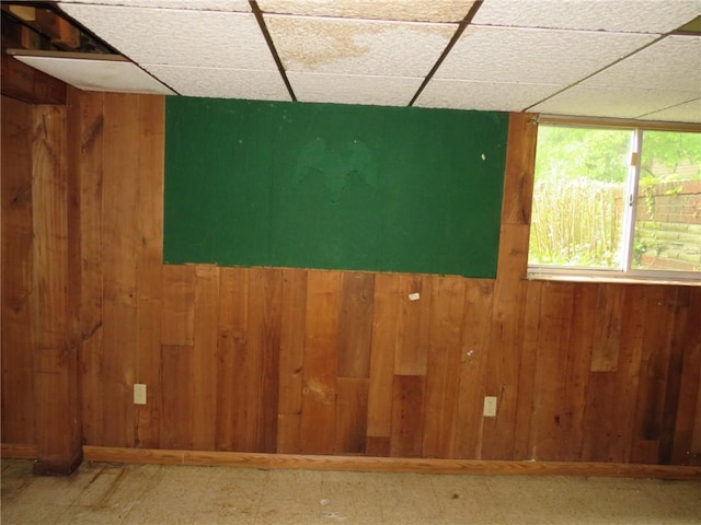 1185 Colgate Dr, Monroeville, PA 15146 - unfurnished room featuring wood walls and tile patterned floors