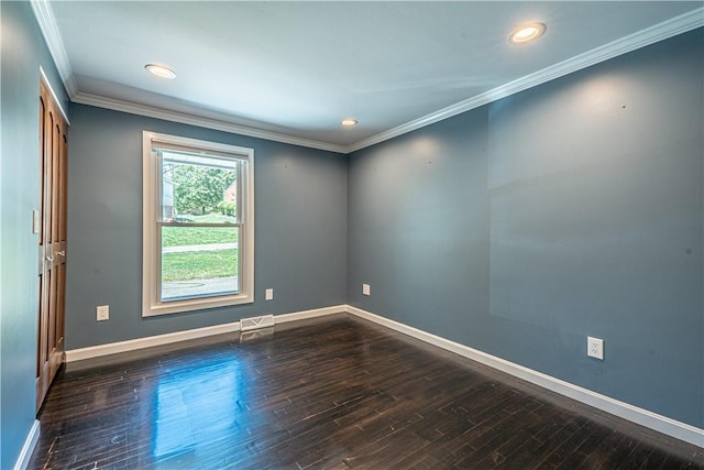 215 Wyngate Rd, Moon/Crescent Twp, PA 15108 - spare room with ornamental molding, recessed lighting, wood finished floors, and baseboards